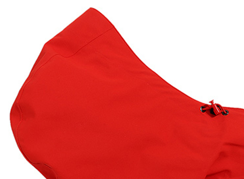 红黑拼接男女款冲锋衣定制生产厂家