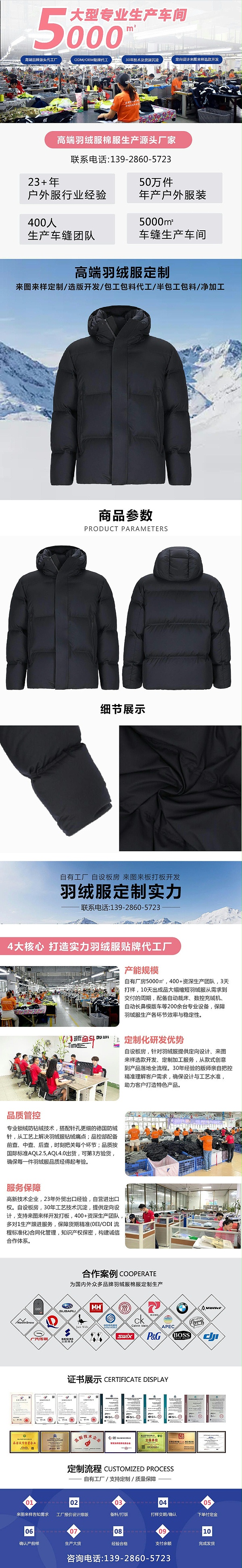 25.9睿牛制衣官网羽绒服产品详情页