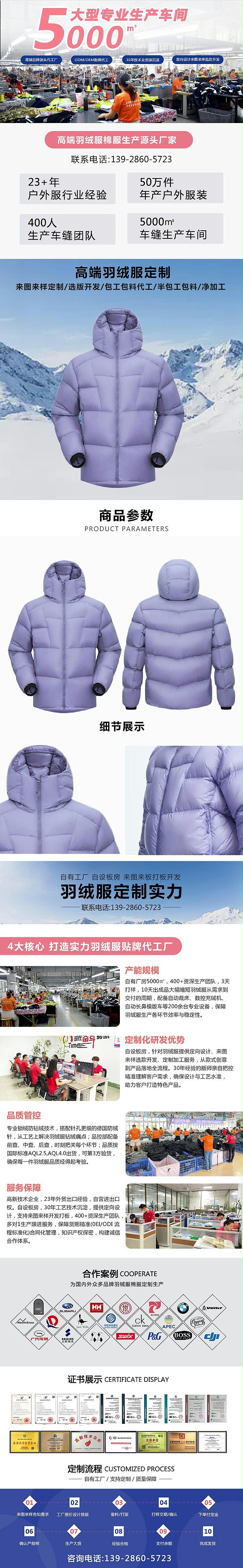 25.9睿牛制衣官网羽绒服产品详情页