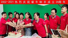 羽绒服厂家-睿牛制衣成立20周年