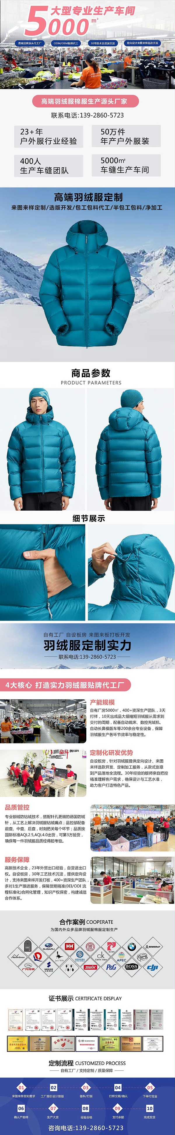 25.9睿牛制衣官网羽绒服产品详情页