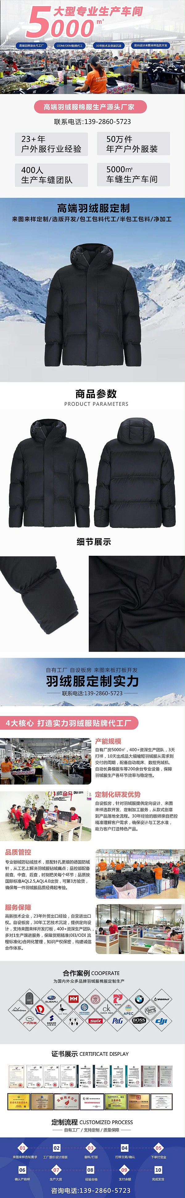 25.9睿牛制衣官网羽绒服产品详情页
