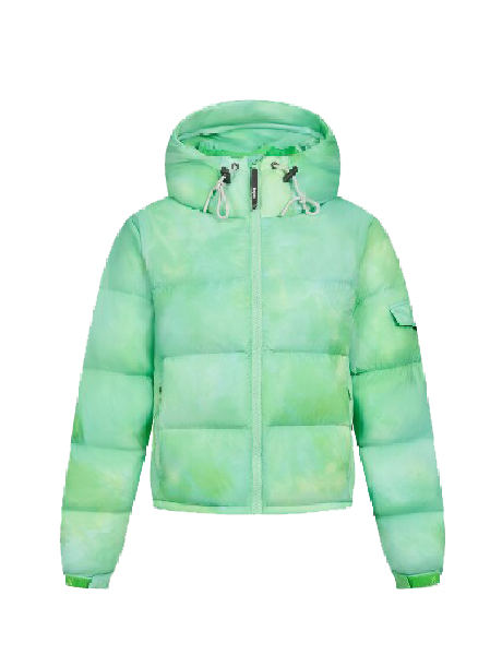 羽绒服源头工厂一站式代工扎染短款羽绒服